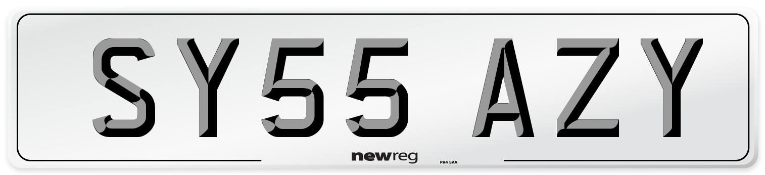 SY55 AZY Number Plate from New Reg